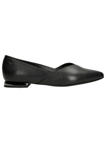 Wojas Leder-Ballerinas in Schwarz