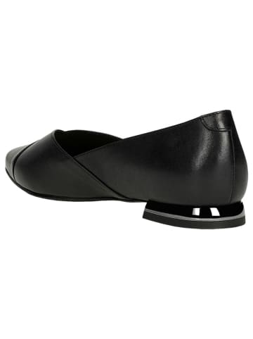 Wojas Leder-Ballerinas in Schwarz