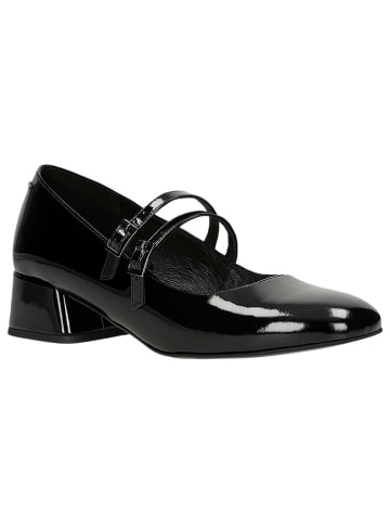 Wojas Leder-Slippers in Schwarz