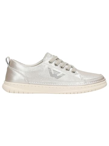 Wojas Leder-Sneakers in Silber