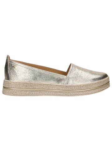 Wojas Leder-Mokassins in Silber