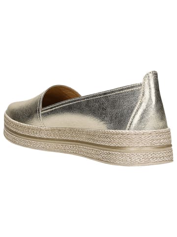 Wojas Leder-Mokassins in Silber