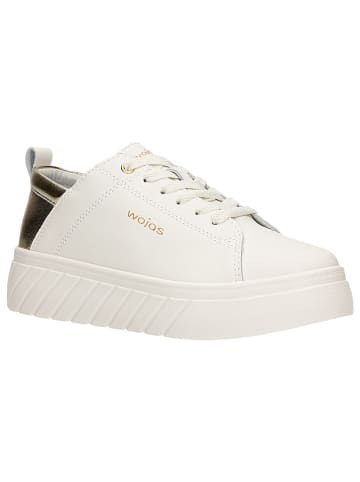 Wojas Leder-Sneakers in Creme