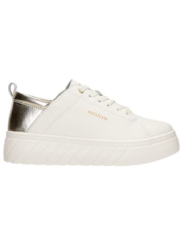 Wojas Leder-Sneakers in Creme