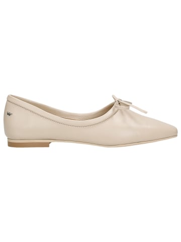 Wojas Leder-Ballerinas in Beige
