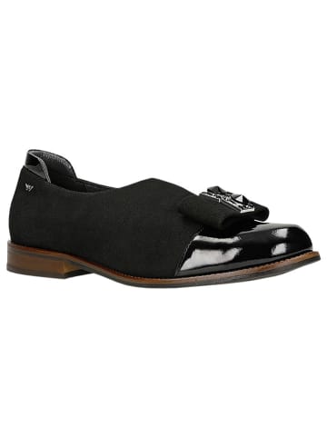 Wojas Leren mocassins zwart