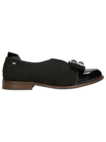 Wojas Leder-Mokassins in Schwarz