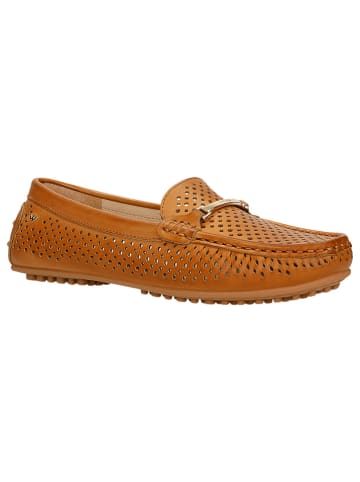 Wojas Leren mocassins lichtbruin