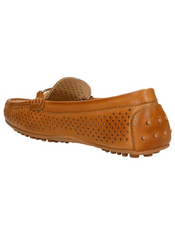 Wojas Leren mocassins lichtbruin