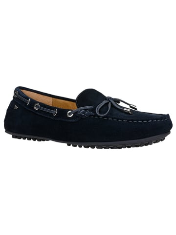 Wojas Leren mocassins donkerblauw