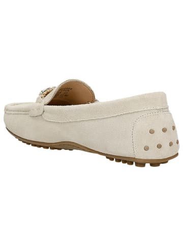 Wojas Leder-Mokassins in Creme