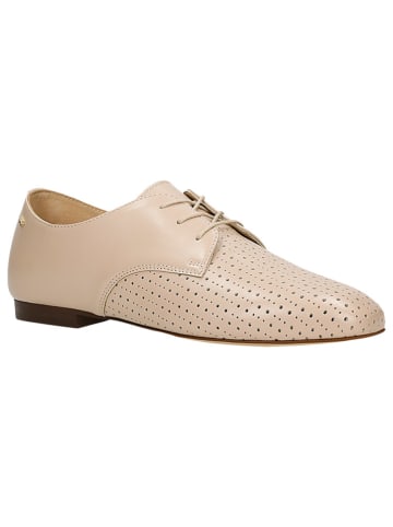 Wojas Leder-Schnürschuhe in Beige