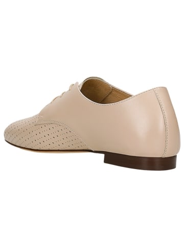Wojas Leder-Schnürschuhe in Beige