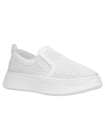 Wojas Skórzane sneakersy w kolorze białym