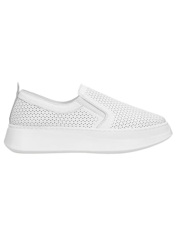 Wojas Skórzane sneakersy w kolorze białym