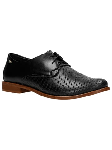 Wojas Leren veterschoenen zwart
