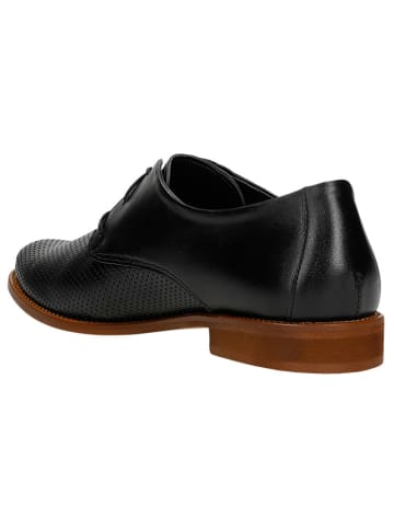 Wojas Leder-Schnürschuhe in Schwarz