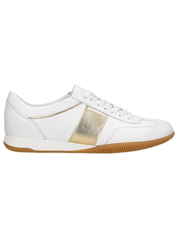 Wojas Leren sneakers wit/lichtbruin