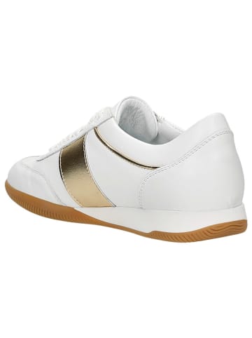 Wojas Skórzane sneakersy w kolorze biało-jasnobrązowym