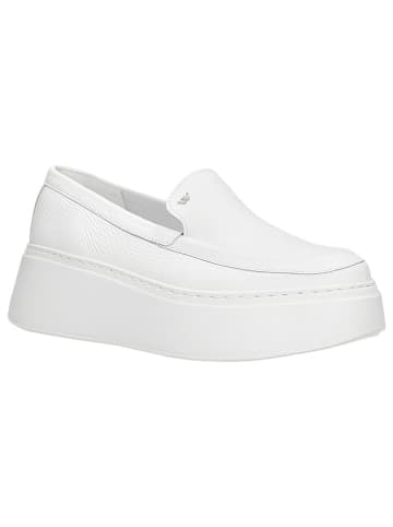 Wojas Leder-Slipper in Weiß