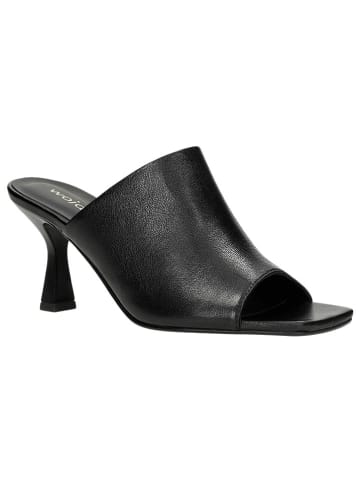 Wojas Leder-Pantoletten in Schwarz