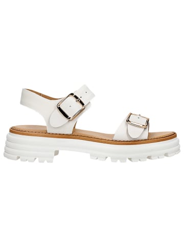 Wojas Leder-Sandalen in Weiß/ Hellbraun