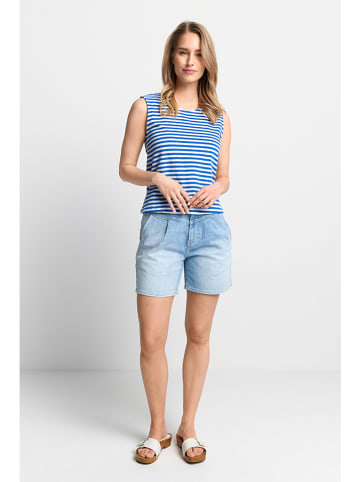 Rich & Royal Top blauw/wit