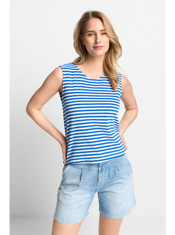 Rich & Royal Top blauw/wit