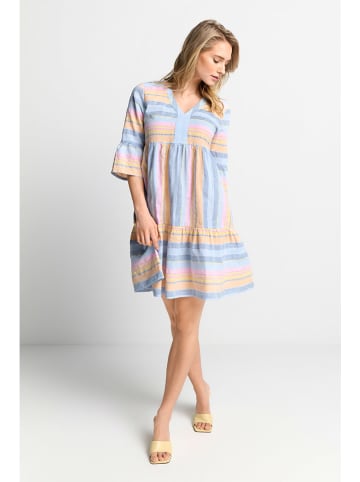 Rich & Royal Kleid in Orange/ Hellblau/ Rosa