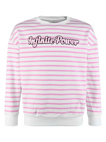 Blue Effect Sweatshirt in Weiß/ Rosa