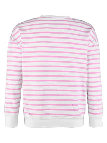 Blue Effect Sweatshirt in Weiß/ Rosa