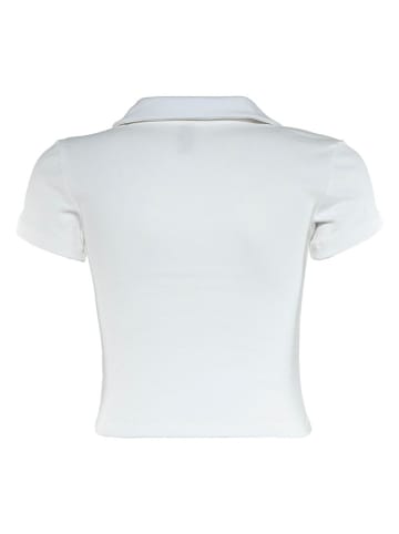 Blue Effect Poloshirt in Weiß