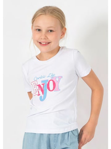 Blue Effect Shirt in Weiß