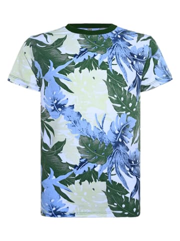 Blue Effect Shirt in Grün/ Hellblau/ Creme