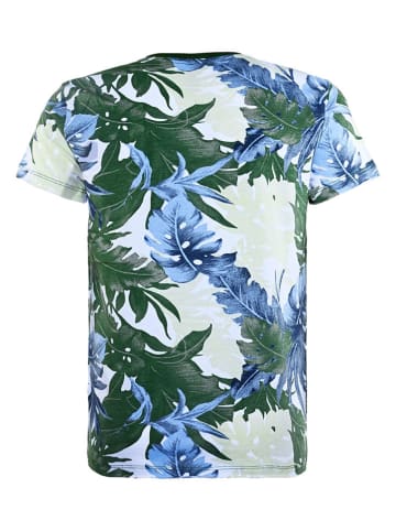 Blue Effect Shirt groen/lichtblauw/crème