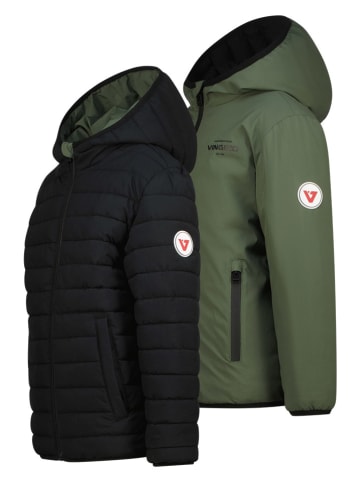 Vingino Wende-Übergangsjacke in Schwarz/ Khaki