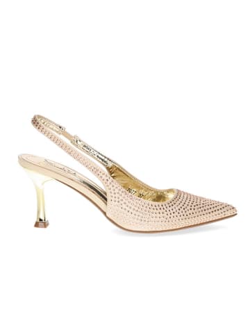 C'M Slingpumps goudkleurig