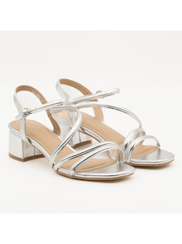 Belucci Haksandalen zilverkleurig