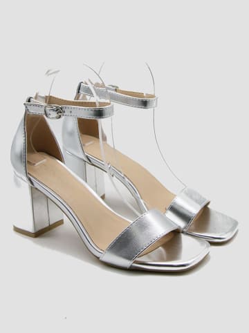 Belucci Haksandalen zilverkleurig