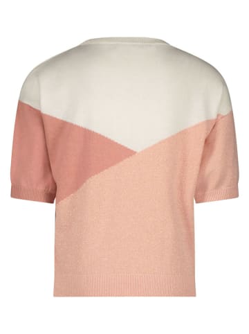 NONO Gebreid shirt beige/lichtroze