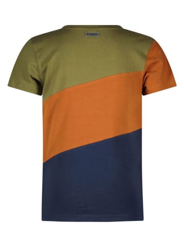 B.Nosy Shirt donkerblauw/kaki/oranje