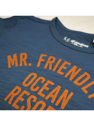 Street Called Madison Shirt in Dunkelblau/ Orange