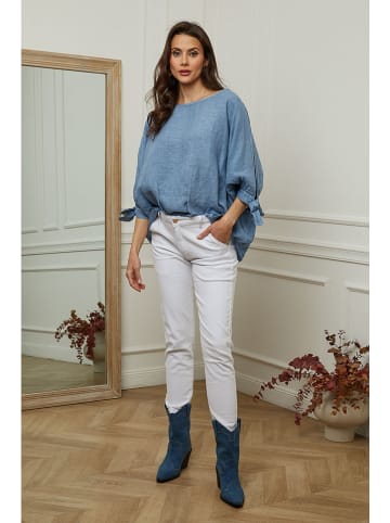 Plume Linnen blouse "Jet" lichtblauw