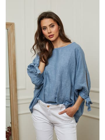 Plume Linnen blouse "Jet" lichtblauw