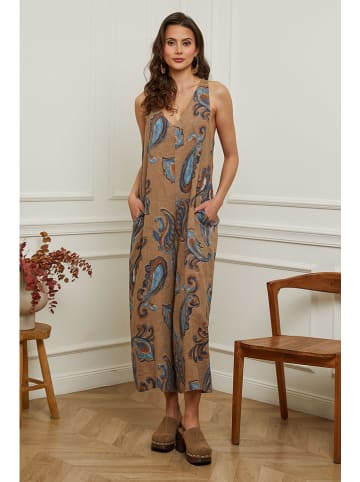 Plume Leinen-Jumpsuit "Clarina" in Camel