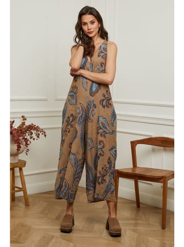 Plume Leinen-Jumpsuit "Clarina" in Camel