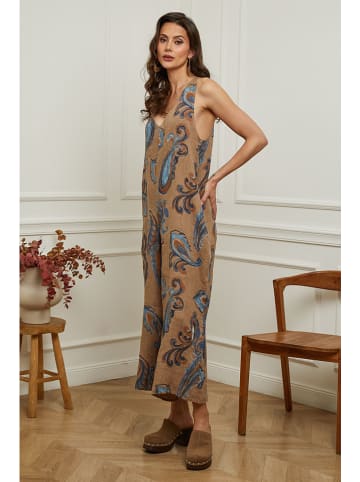 Plume Leinen-Jumpsuit "Clarina" in Camel