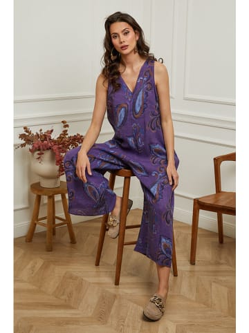 Plume Leinen-Jumpsuit "Clarina" in Lila