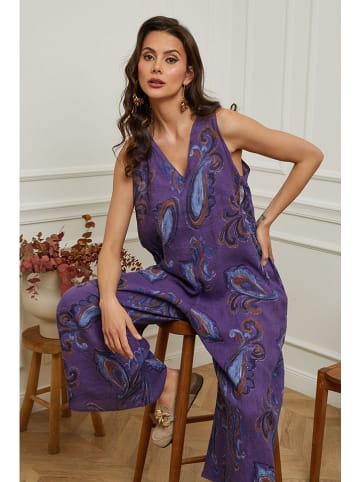 Plume Leinen-Jumpsuit "Clarina" in Lila