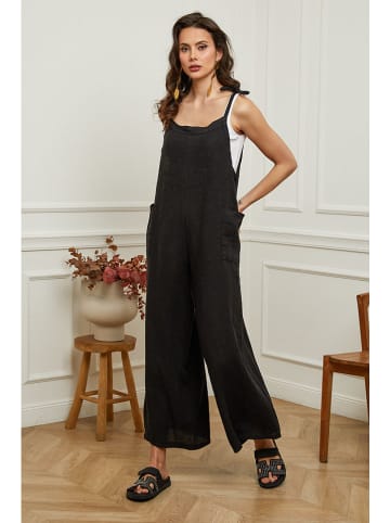 Plume Leinen-Jumpsuit "Gadjy" in Schwarz